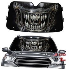 Windshield Sun Shade for Car SUV Truck 55x30 Inches , Size S Horror Alien