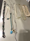 VINTAGE NECKLACES JEWELRY COSTUME FASHION  TURQUOISE STONES BEADS LOT