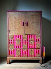 Tiger Oak Tallboy Storage Cabinet with 3 Drawers and 2 Shelves