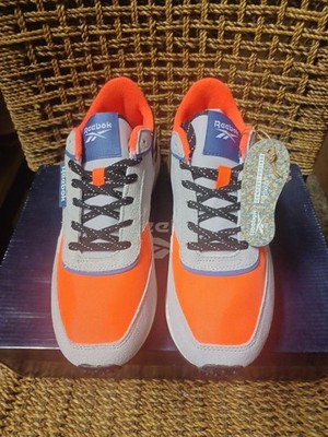 Reebok Men's Forte Racer Size 9.5 Gold Grey Orange Flare Running Shoes Sneakers