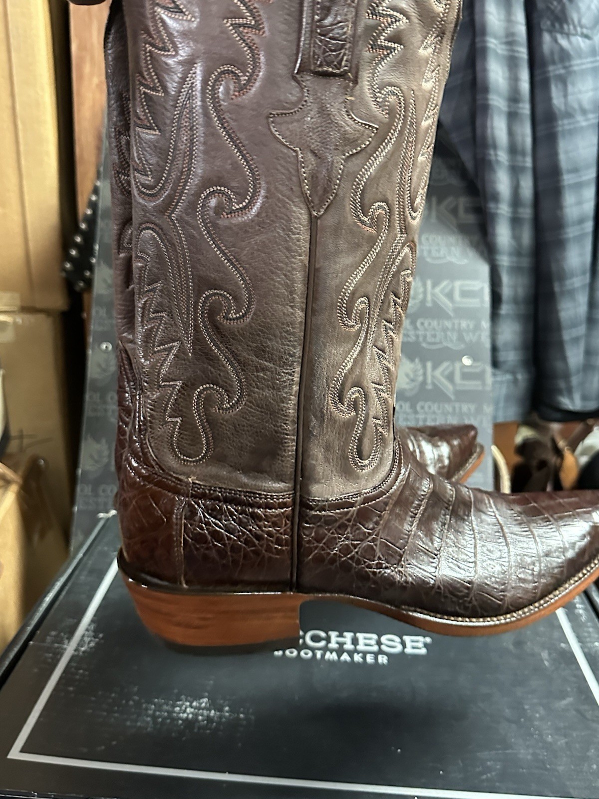 Lucchese Classics BOOTS SIZE 9.5D Ultra Belly Caiman Crocodile Belly Handmade image 2