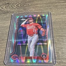 Topps Chrome Ray Wave Parallel Gavin Lux #237 Cincinnati Reds 2025 Baseball Card