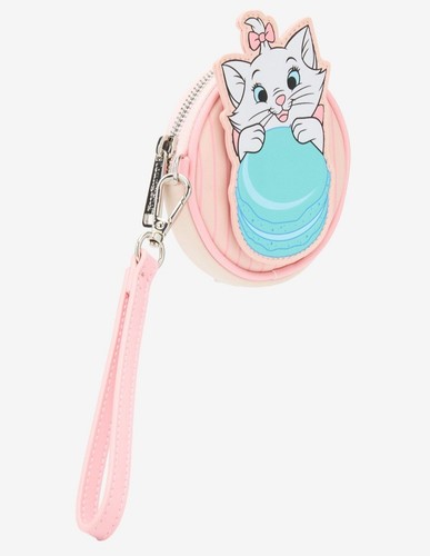 NEW! Loungefly Disney The Aristocats Marie Macaron Bow Coin Purse Wristlet - Picture 2 of 4