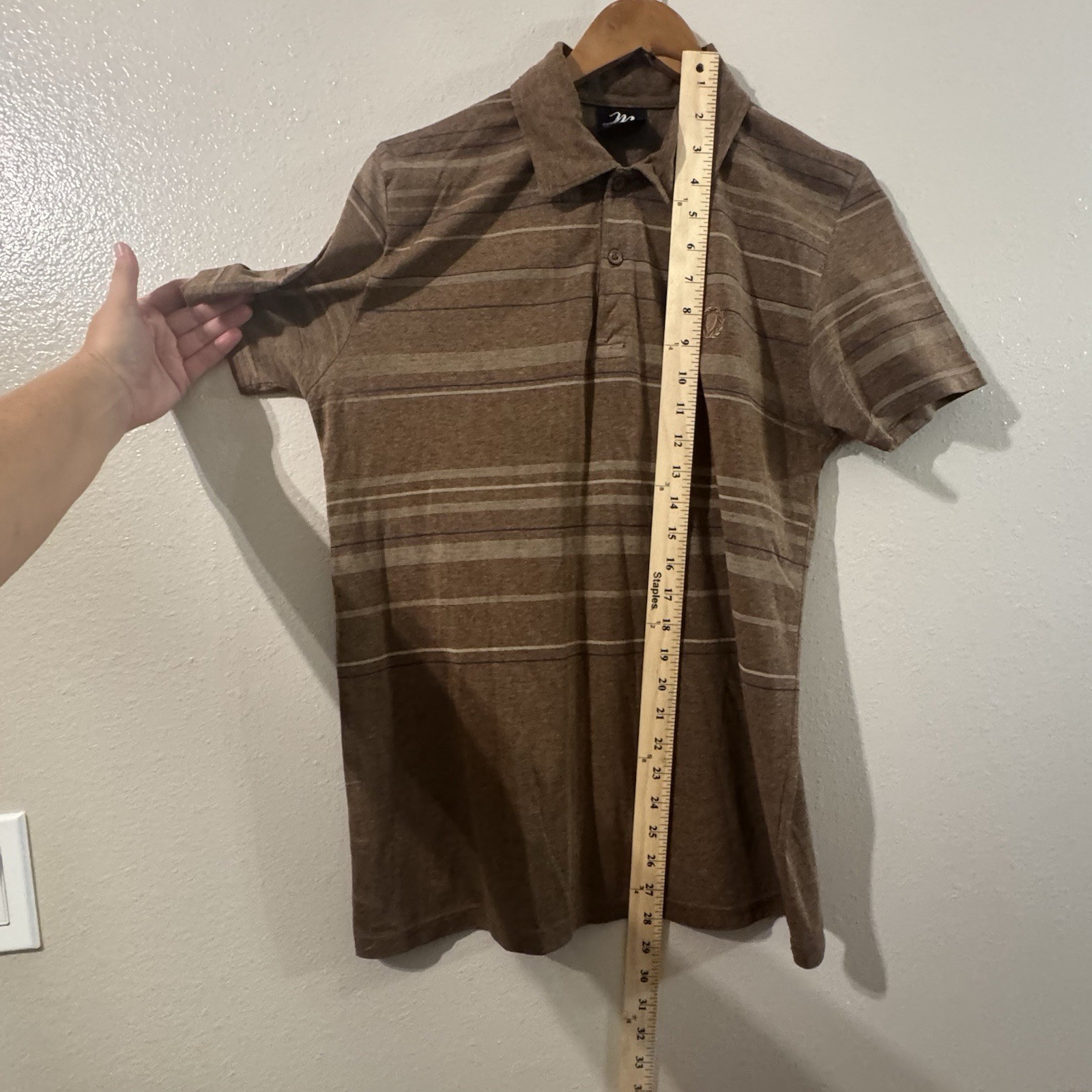 Fishbone The Original Polo  Golf Collared Brown Short Sleeve No tag Small/medium