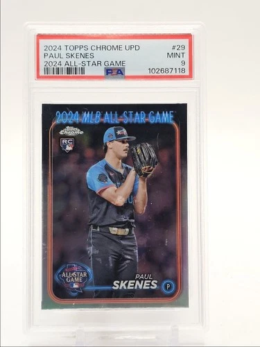 PAUL SKENES 2024 TOPPS CHROME UPDATE 2024 ALL-STAR GAME MINT RC PSA 9 Q2674