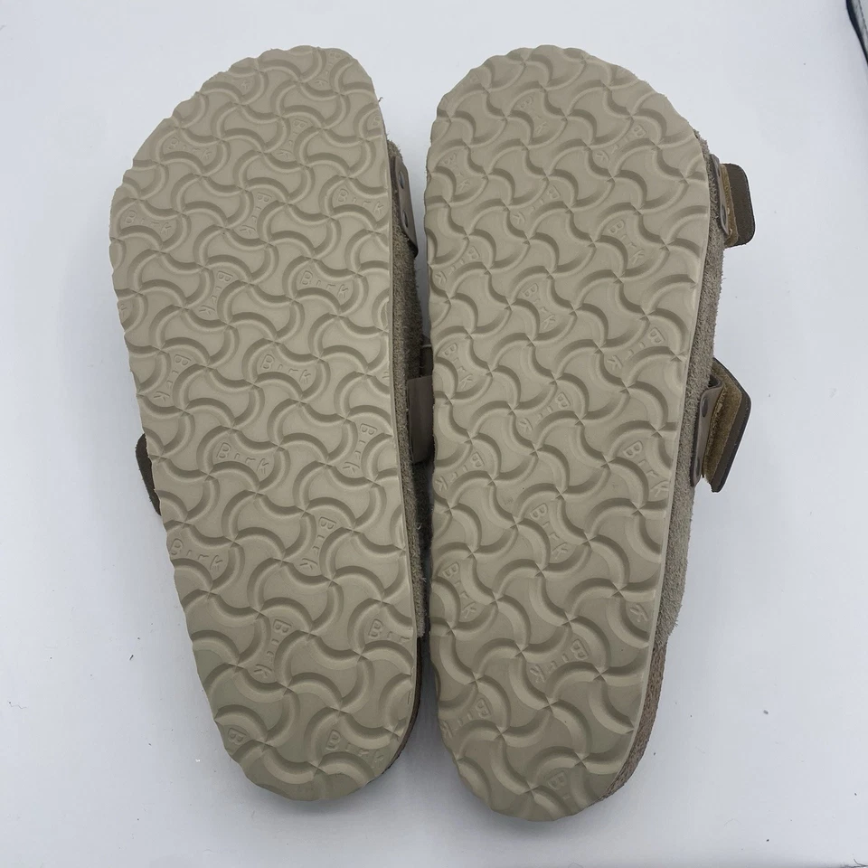 Birkenstock Uji Para Hombres Talla 43 10-10.5 EE. UU. Nuevo Cuero Gamuza Nubuck Taupe con Caja Reg Foto 2 de 4