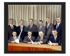 ASTRONAUT GROUP THREE OFFICIAL ANNOUNCEMENT 1963 8X10 FRAMED PHOTO