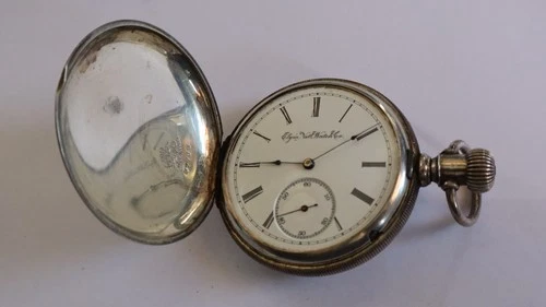 Vintage 1894 Elgin pocket watch 11 Jewel FAHYS Watch Case    3 Parts or Repair