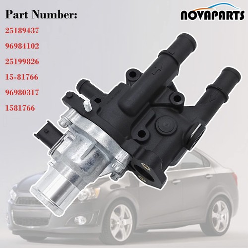 25189437 Engine Coolant Thermostat Housing Assembly Water Outlet for 2009 201... - Picture 3 of 9