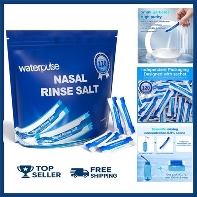 120 Individually Wrapped Saline Packets for Nasal Rinse and Irrigation