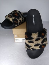 NEW IN BOX Steve Madden Womens Shear Slipper Leopard US Size 8