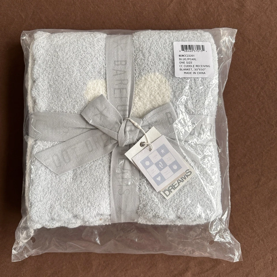 NUEVO Barefoot Dreams Cozychic Cuddle Baby Manta Azul Perla Niño Receptor Foto 2 de 4