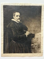 Antique portrait of Juan Martínez Montañés, a renowned Spanish Baroque sculptor