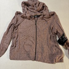 Onque Casual Size Pxl Antique Rose Hooded Zipper Pocket Lightweight Hoodie NWT