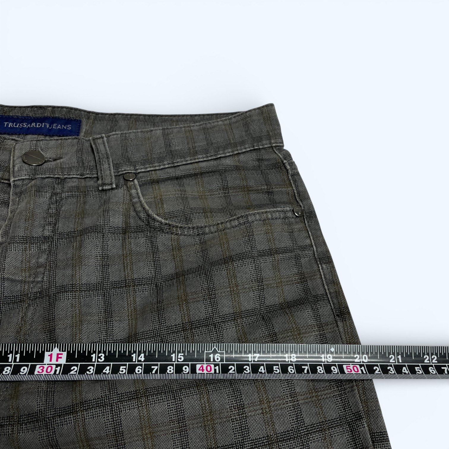 TRUSSARDI JEANS Mens Designer Smart Casual Trousers Pants W33" L33" Straight image 10
