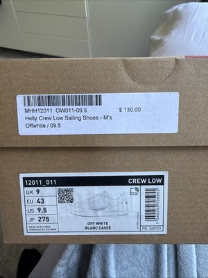 Helly Hansen Crew Low Cut Sailing Shoes Men's Size 9.5 US/43 EU 12011_011