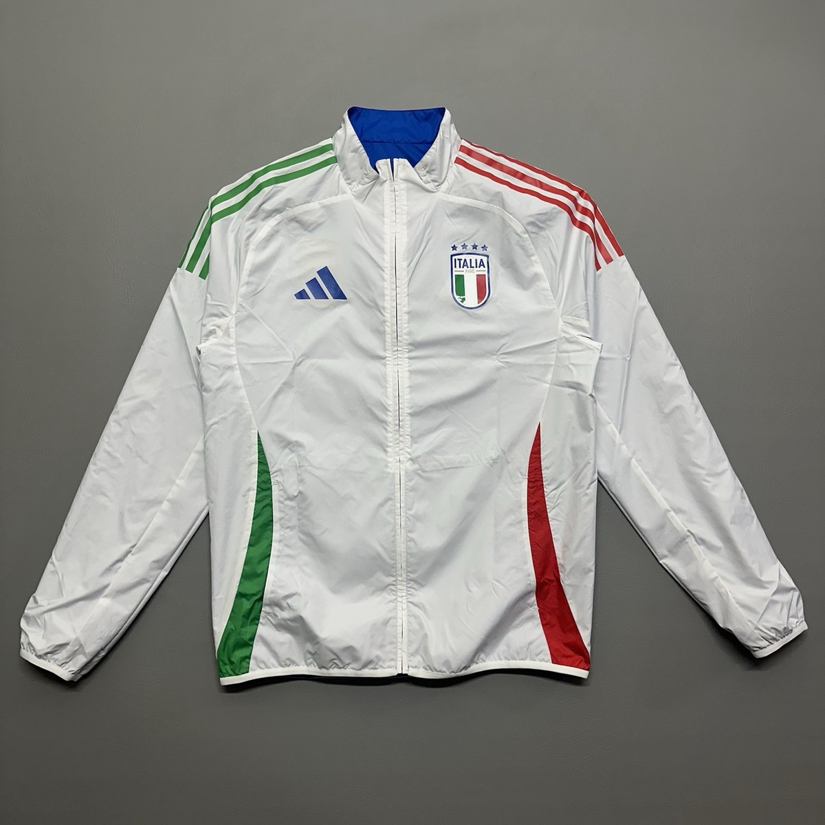 adidas イタリア代表 FIGC ジャケット M Adidas ITALIA Reversible FIGC Anthem Soccer Jacket Training Medium