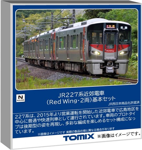 Juego básico de 2 vagones TOMIX N Gauge JR 227 Series Commuter Train (Red Wing) 97214 | Zustand: New