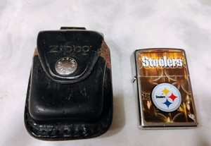 Pittsburgh Steelers Zippo Lighter With Zippo Black Carrying Case Made In USA