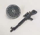 1988 TMNT Teenage Mutant Ninja Turtles  Rocksteady Accessories Gun & Shield Part