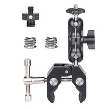 Super Camera Clamp Mount Ball Head Adapter for Gopro/Insta360/LED Light