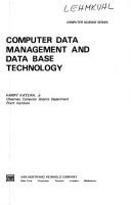 Computer Data Management and Data Base Technology Hardcover Harry