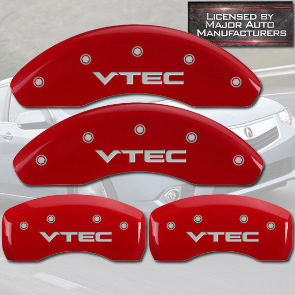 2002-2005 Acura NSX Base T Front + Rear Red "VTEC" MGP Brake Disc Caliper Covers