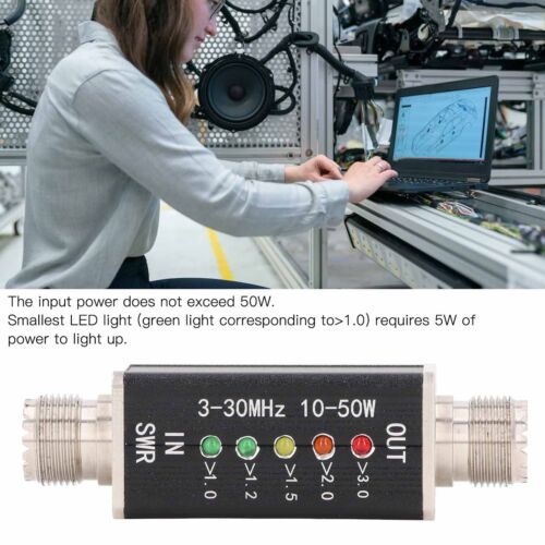 10‑50W Standing Meter Shortwave LED Indicator SWR Meter For Antenna Radio - Zdjęcie 3 z 22