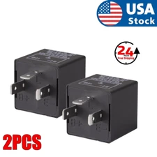 2PCS CF13 3-Pin Car Flasher Relay Fix Light LED Lamp Turn Signal Hyper Flash