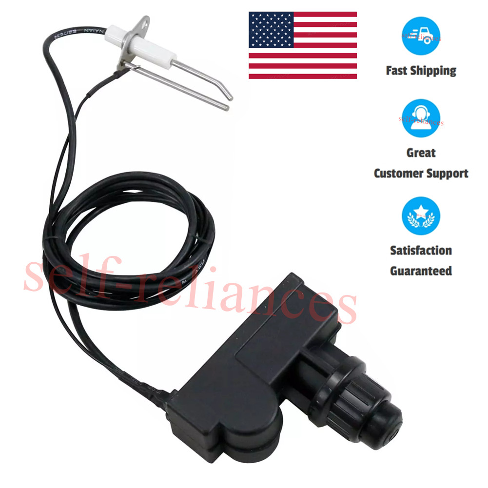 Fire Pit Igniter, Push Button Ignition Kit with 2 Outlets and Ground Wire Burner