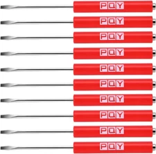 10Pcs Mini Tops and Pocket Clips Pocket Screwdriver Strong Magnetic Slotted Scre