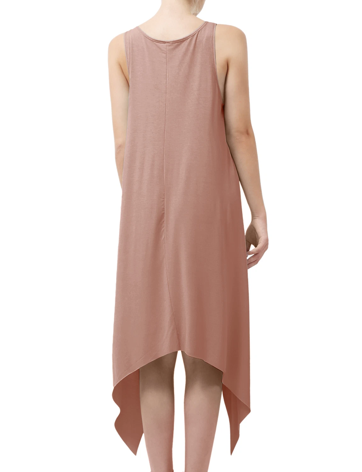 OFF WHITE Abito donna NE People maxi senza maniche lungo orlo a fazzoletto made in USA NEWDR16