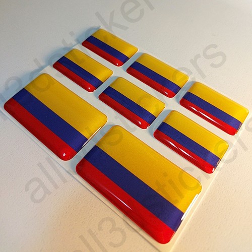 Adesivi Colombia Adesivo Bandiera Colombia Resinati 3D Resinato Resine Vinile - Imagen 3 de 3