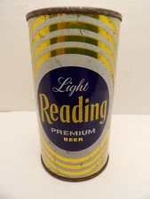 READING LIGHT PREMIUM FLAT TOP EMPTY OLD BEER CAN #118-40-B