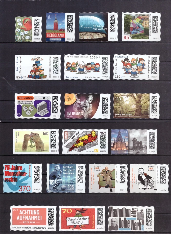 Germany 2023 complete yearset + self adhesive with sheets MNH, without Nr. 3801 - Image 4 of 4