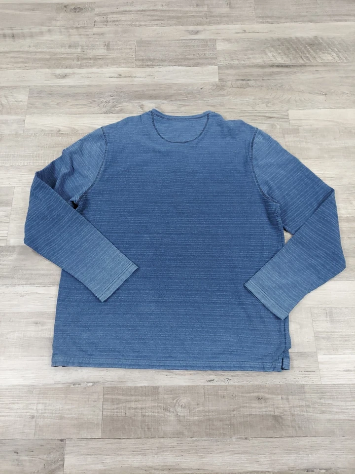 Camisa de carbono 2 cobalto para hombre 2XL azul tejido acanalado Henley capa base térmica Foto 2 de 4