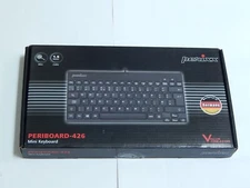 New Perixx PERIBOARD-426US Mini USB Keyboard Wired Space Saving Low Profile