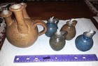 Tokheim Stoneware - Tokheim Pottery - Oil Lamp Lot of 5 - 2000's — photo 2