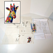 Giraffe Paint by Numbers Kit with Paint, Canvas, Unframed, 16" x 20" Art Project