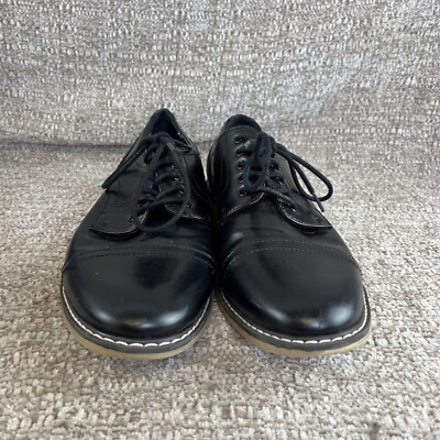 RJ Colt Mens Black Lace Up Oxford Leather Dress Shoes Size  display picture 1
