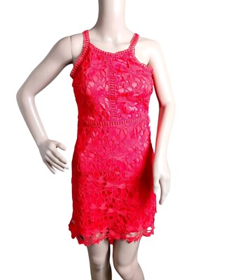She + Sky Mini Shift Dress Woman's Red Small Crochet Lace Bodycon Form Fitting | eBay She + Sky Mini Shift Dress Woman's Red Small Crochet Lace Bodycon Form Fitting | eBay