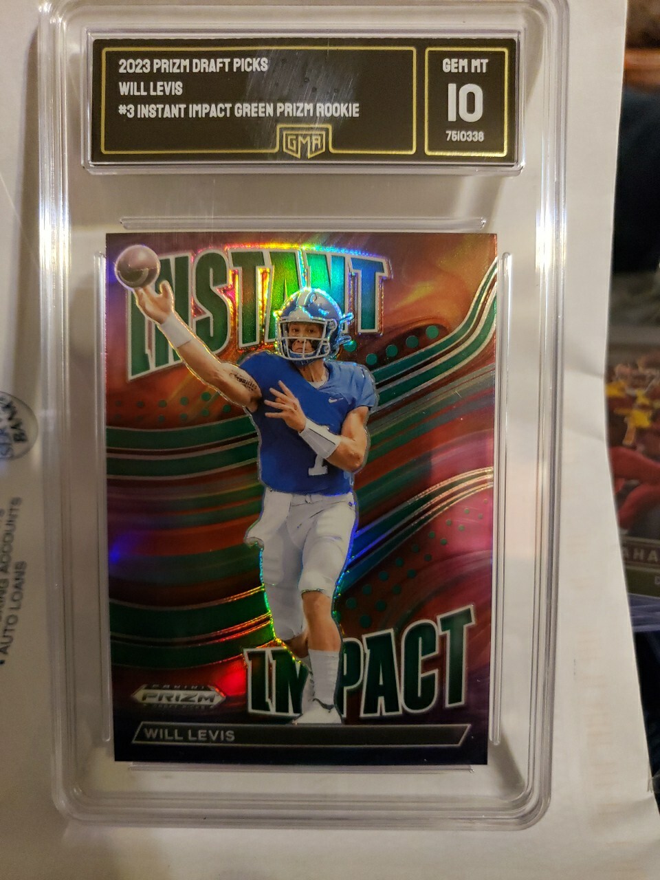 2023 Will Levis Rookie  Prizm Instant Impact Titans (RC) Graded Gem Mt 10