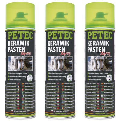 Petec 3x Ceramic Pastes Ceramic Spray 500ml