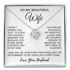 To My Wife Necklace, Christmas Gifts For Women, Anniversary Gift For Wife