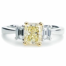 3.00 Ct Radiant Cut Diamond Simulated Three Stone Ring Gift 925 Sterling Silver