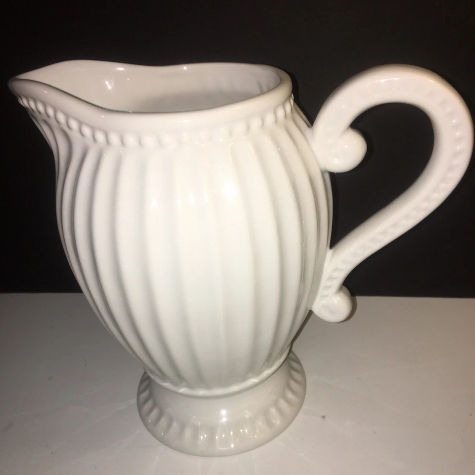 Jarra Cerámica Lorren Home Trends Colección Real 9" (Blanca) Foto 2 de 4