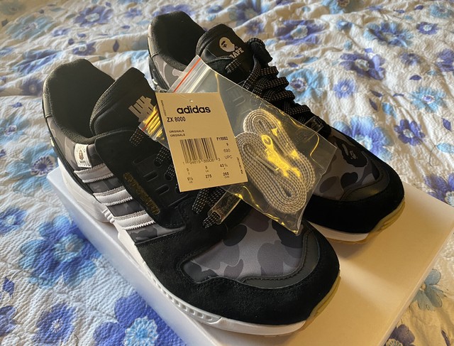 Size 9.5 - adidas ZX 8000 x BAPE x Undefeated Green Camo 2020 for sale online | eBay
