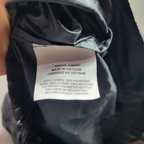 Chaqueta cortavientos con capucha floral para niñas Nike negra y multicolor poliéster talla Lg - Imagen 6 de 9