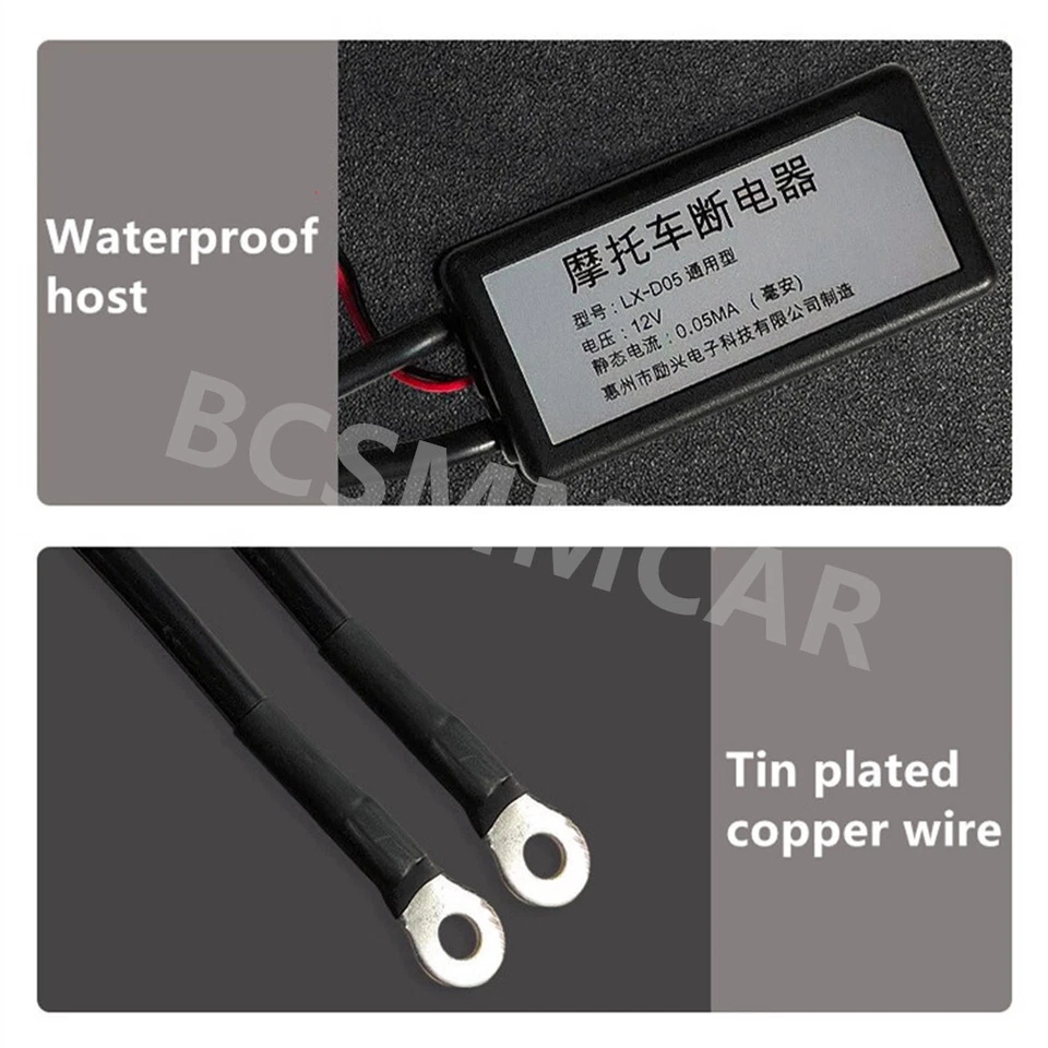 Interruptor maestro de corte de desconexión de batería de motocicleta con control remoto inalámbrico 12V Foto 3 de 4