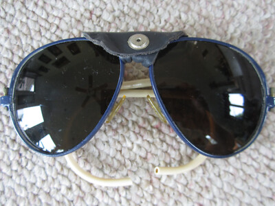 Jones Glacier Blue Alpine Sunglasses Leather Shields Made in France